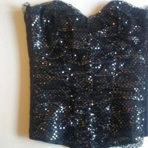 Black Sequin Corset